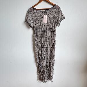 NWT WHAT LO WANTS Daisy Maxi Dress in Lace Mesh